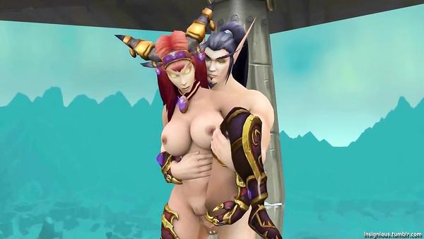 3D porn videos. Warcraft - The night elves and humans, ogres and goblins